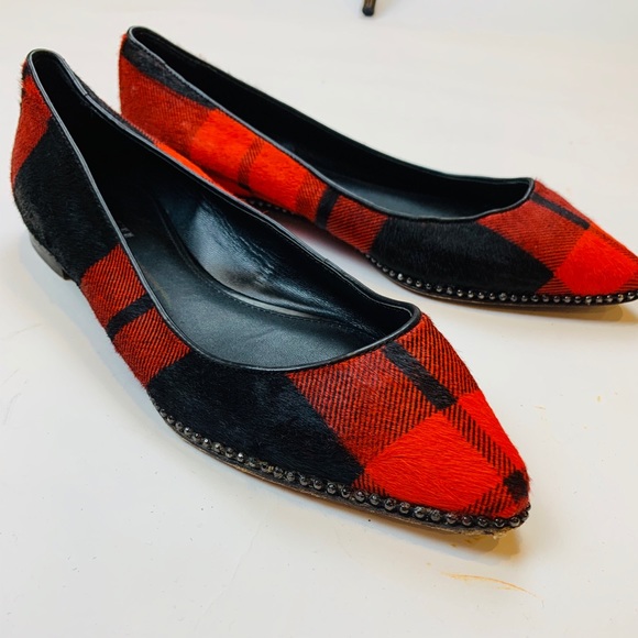 Coach Shoes - Coach Reeves Plaid Calf Hair Flats Size 6